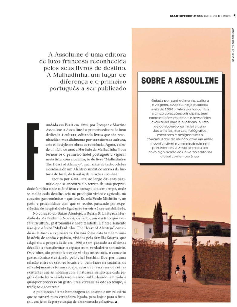 Malhadinha, o primeiro hotel portugu&ecirc;s na Assouline